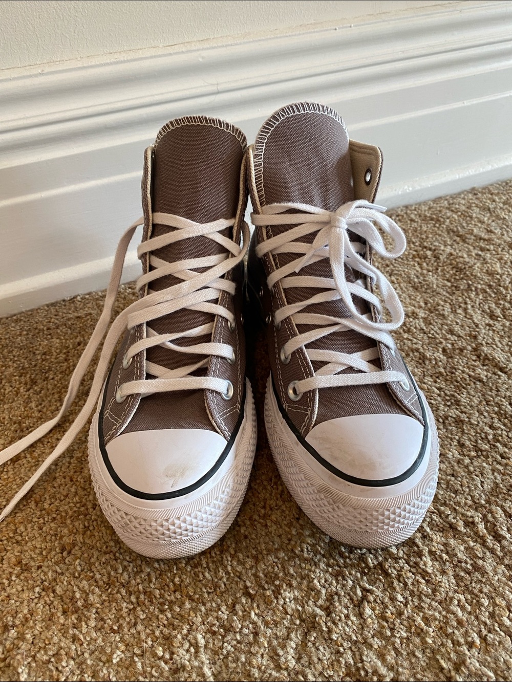Gray Platform High Top Converse